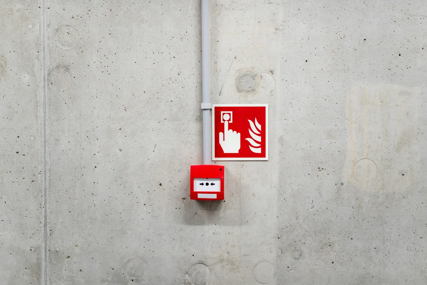 Fire safety equipment installed within a commercial building